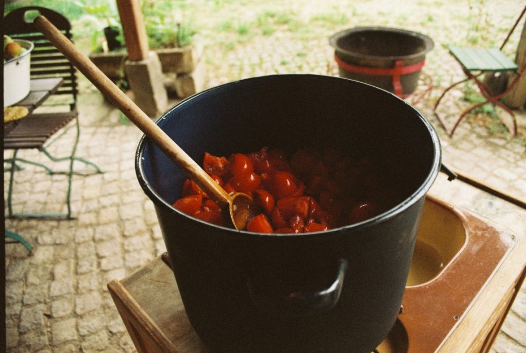 Tomatensoße einkochen 